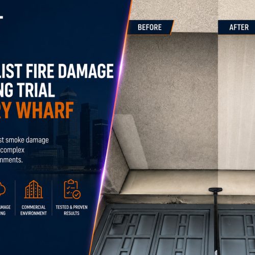 Specialist Fire Damage Cleaning Trial Successfully Completed at Canary Wharf